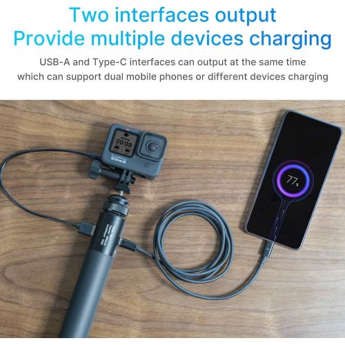  Unknown Battery Handle Grip for Gopro - ULANZI Select BG-3 10000mAh Power Stick, Camera Vlog Handgrip Extension Power Bank, PD/QC Backup Charging Battery Tripod Monopod for iPhone Gopro 10