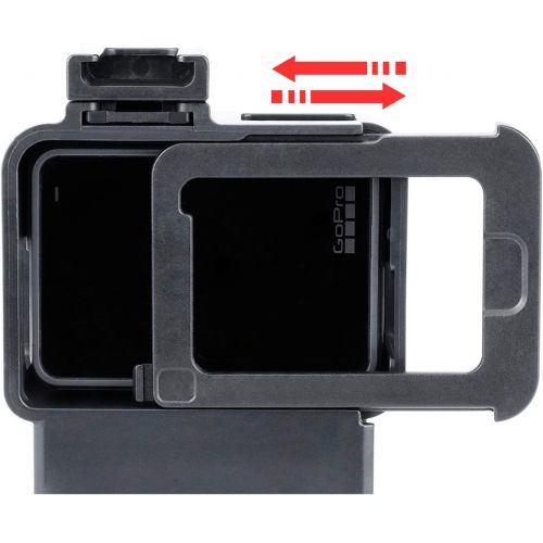  Unknown V2 Housing Case Vlogging Frame with Microphone Cold Shoe Mount Compatible for GoPro Hero 7 6 5 Mic Audio Adapter Action Camera Accessories