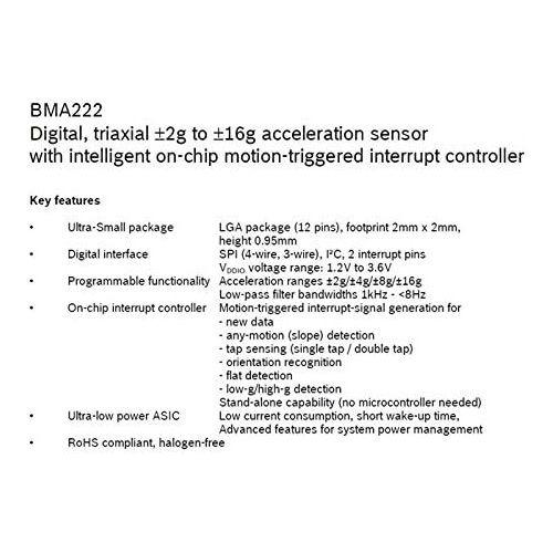  Unknown 2 pcs lot BMA222 three - axis low g acceleration sensor 3 axis gravity sensor