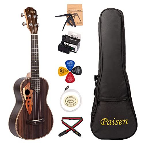  Paisen 23-inch Hawaii ukulele rosewood professional concert Ukulele send tuner trim folder thick piano bag