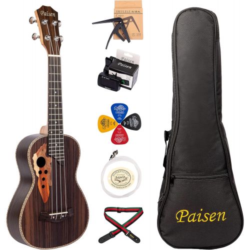  Paisen 23-inch Hawaii ukulele rosewood professional concert Ukulele send tuner trim folder thick piano bag