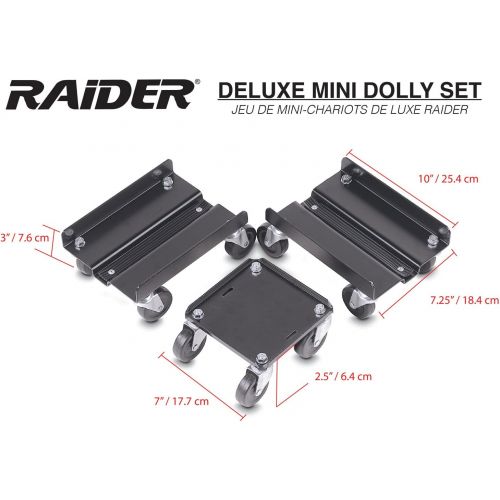  Raider SM-12165 Mini Black Steel Snowmobile Dolly Set (1,500 lb Weight Capacity)
