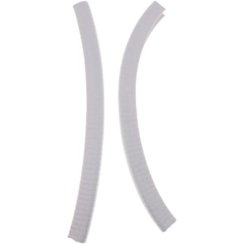  Unknown 2pcs Longboard Skateboard Deck Collsion Protector Rubber Strip BASH Guard - White, 32x2cm