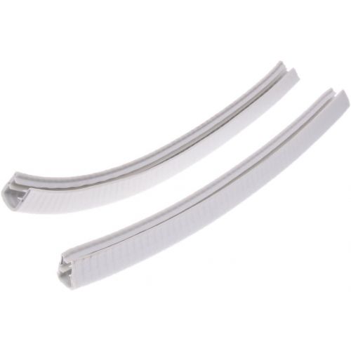  Unknown 2pcs Longboard Skateboard Deck Collsion Protector Rubber Strip BASH Guard - White, 32x2cm