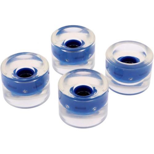  Unknown 4pcs Skateboard Wheels, 70mm, 78a, PU, Flashing, Light Up, Replacement Wheels for Longboard Dancing Street Skateboarding Outdoors - Dark Blue