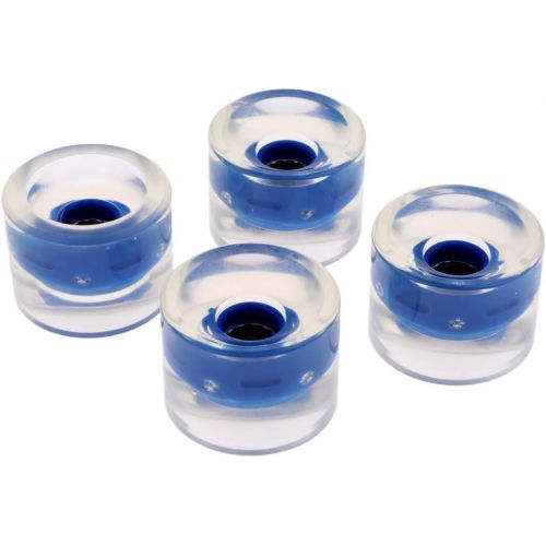  Unknown 4pcs Skateboard Wheels, 70mm, 78a, PU, Flashing, Light Up, Replacement Wheels for Longboard Dancing Street Skateboarding Outdoors - Dark Blue