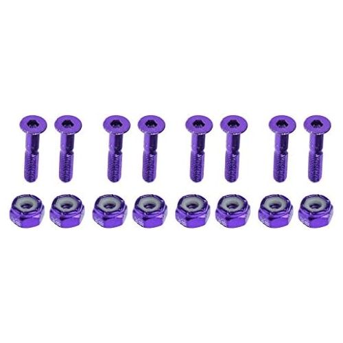  Unknown #N/A 8pcs Carbon Steel Replace Skateboard Truck Hardware Set Longboard Screw Nut