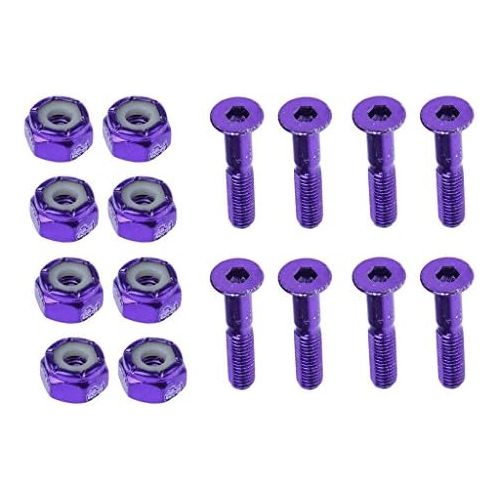  Unknown #N/A 8pcs Carbon Steel Replace Skateboard Truck Hardware Set Longboard Screw Nut