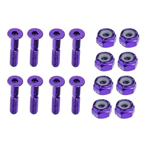  Unknown #N/A 8pcs Carbon Steel Replace Skateboard Truck Hardware Set Longboard Screw Nut