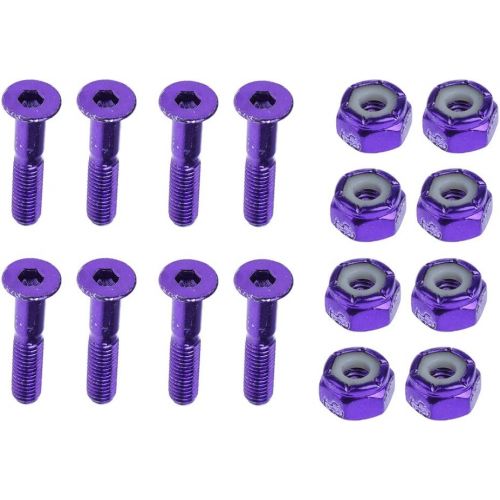  Unknown #N/A 8pcs Carbon Steel Replace Skateboard Truck Hardware Set Longboard Screw Nut