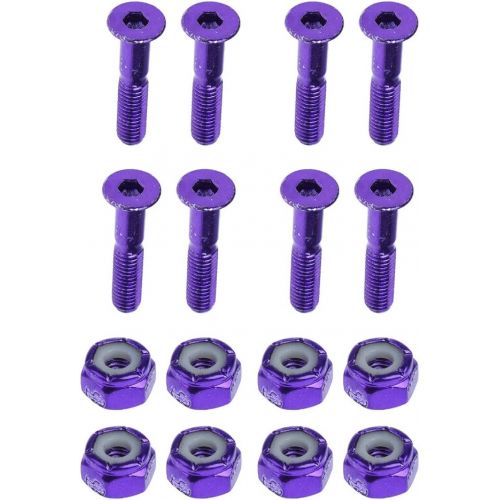  Unknown #N/A 8pcs Carbon Steel Replace Skateboard Truck Hardware Set Longboard Screw Nut