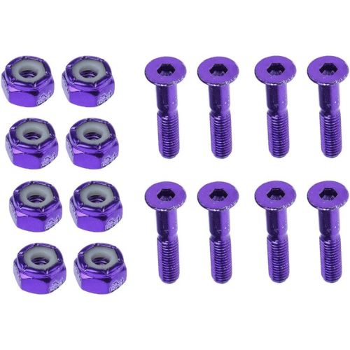  Unknown #N/A 8pcs Carbon Steel Replace Skateboard Truck Hardware Set Longboard Screw Nut