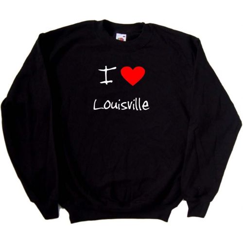  Unknown I Love Heart Louisville Black Sweatshirt