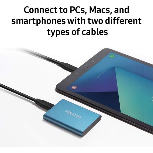 삼성 Unknown SAMSUNG T5 Portable SSD 1TB - Up to 540MB/s - USB 3.1 External Solid State Drive, Black (MU-PA1T0B/AM)
