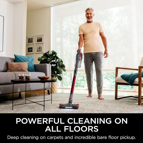  [아마존베스트]Shark IZ163H Rocket Pet Pro Cordless Stick Vacuum with MultiFlex, Self-Cleaning Brushroll, Dirt Engage Technology and Powerful Suction, in Raspberry