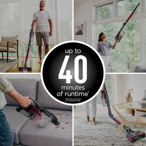  [아마존베스트]Shark IZ163H Rocket Pet Pro Cordless Stick Vacuum with MultiFlex, Self-Cleaning Brushroll, Dirt Engage Technology and Powerful Suction, in Raspberry