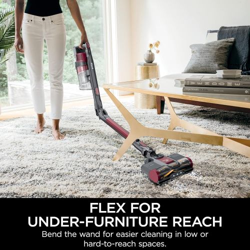  [아마존베스트]Shark IZ163H Rocket Pet Pro Cordless Stick Vacuum with MultiFlex, Self-Cleaning Brushroll, Dirt Engage Technology and Powerful Suction, in Raspberry