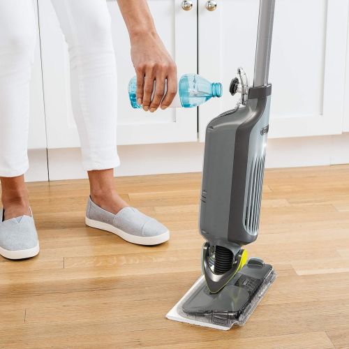  Unknown Shark VM252 VACMOP Pro Cordless Hard Floor Vacuum Mop with LED Headlights, 4 Disposable Pads & 12 oz. Cleaning Solution, Charcoal Gray