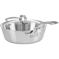Unknown Viking Contemporary 3-Ply Stainless Steel Saute Pan with Lid, 3.6 Quart