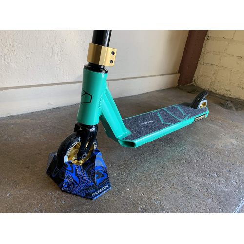 Unknown Fuzion Universal Pro Scooter Stand Fits Scooters with 95mm to 120mm Scooter Wheels (Blue Swirl Matte)