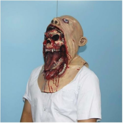  할로윈 용품Unknown Bloody Zombie Mask Melting Face Adult Latex Costume Walking Dead Halloween Scary