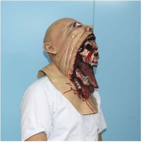  할로윈 용품Unknown Bloody Zombie Mask Melting Face Adult Latex Costume Walking Dead Halloween Scary