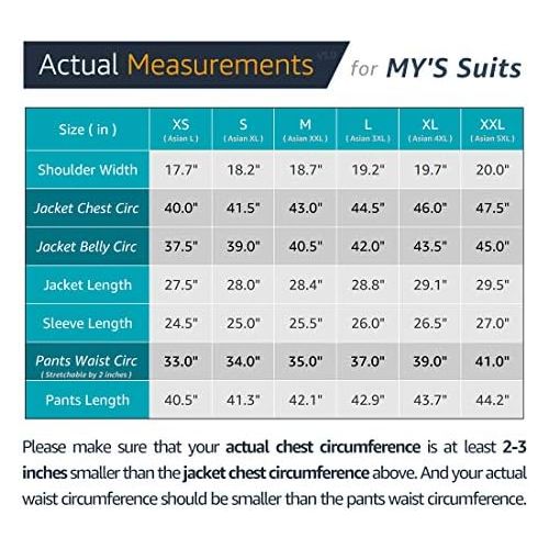  할로윈 용품Unknown MYS Mens 3 Piece Slim Fit Suit Set, 2 Button Blazer Jacket Vest Pants with Tie, Solid Wedding Dress Tux and Trousers