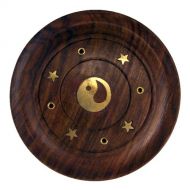 인센스스틱 Unknown Yin Yang Embossed Incense Coaster / Wooden Stick Incense Burner / Wood Holder