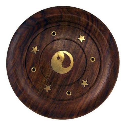  인센스스틱 Unknown Yin Yang Embossed Incense Coaster / Wooden Stick Incense Burner / Wood Holder