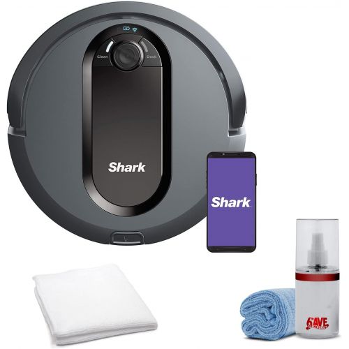  Unknown Shark IQ Robot Vacuum AV970 Self Cleaning Brushroll, Advanced Navigation, Perfect for Pet Hair, Compatible with Alexa, Wi Fi, XL dust bin, A Black Finish + White Towel + Universal