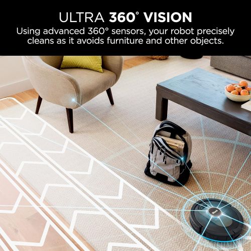  Unknown Shark AV2501AE AI Robot Vacuum with XL HEPA Self-Empty Base, Bagless, 60-Day Capacity, LIDAR Navigation, Perfect for Pet Hair, Compatible with Alexa, Wi-Fi Connected, Carpet & Hard