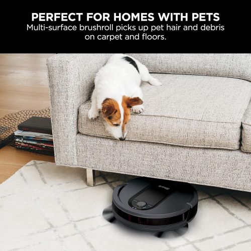  Unknown Shark RV912S EZ Robot Vacuum with Self-Empty Base, Bagless, Row-by-Row Cleaning, Perfect for Pet Hair, Compatible with Alexa, Wi-Fi, Dark Gray