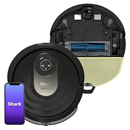  Unknown Shark AV2001WD AI VACMOP 2-in-1 Robot Vacuum and Mop with Self-Cleaning Brushroll, LIDAR Navigation, Home Mapping, Perfect for Pet Hair, Works with Alexa, Wi-Fi Black/Brass