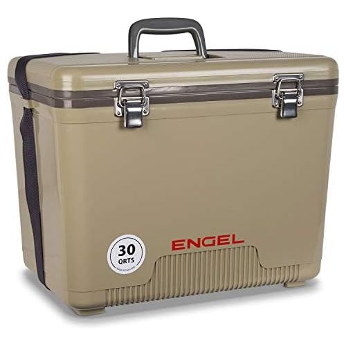  Unknown Engel 30-Quart 48 Can Portable Leak-Proof Compact Lightweight Insulated Airtight Hard Drybox Cooler for Fishing, Hunting, and Camping