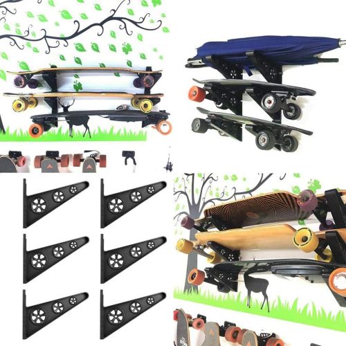  Unknown Longboard Skateboard Rack Display Stand Holders Mounts Deck Wall Hanging Longboard Storage Ski Organizers for Home and Shop