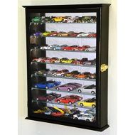 Unknown 7 Adjustable Shelves Mirrored Hot Wheels  Matchbox  Diecast Cars  164 143 Model Display Case Cabinet, Black