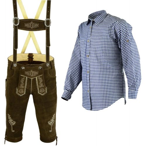  Trends Bavarian Oktoberfest Lederhosen Bundhosen Shirt Deal Dark Brown Costumes