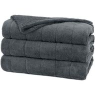 Unknown Electric Heated Plush Blanket Gray Twin