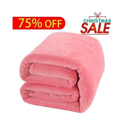  Unknown Plush Fleece Comfy Blanket Bed Comfort Soft Warmth PinkTwin