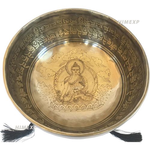  Unknown Inside Buddha Special Carved Handmade 7 Metal Tibetan Himalayan Singing Bowls