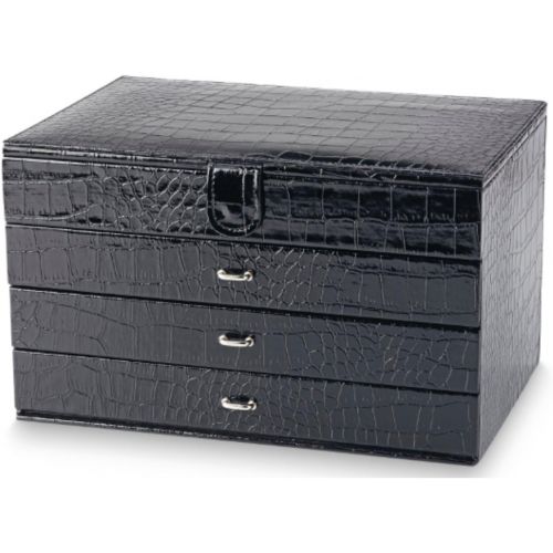  Unknown Jaclyn Smith 3-Drawer Jewelry Box - Mock Croc