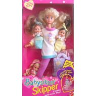 Unknown Barbie Babysitter SKIPPER Doll w 3 Babies! (1994)