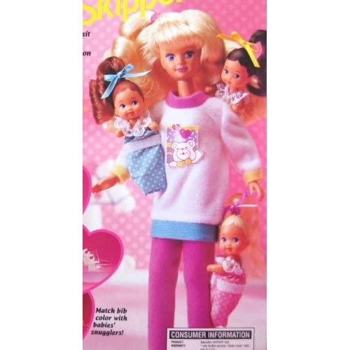  Unknown Barbie Babysitter SKIPPER Doll w 3 Babies! (1994)