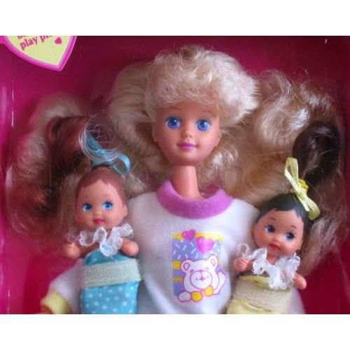  Unknown Barbie Babysitter SKIPPER Doll w 3 Babies! (1994)