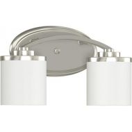 Unknown Monument 2479593 Dual Lamp Brushed Nickel Vanity Fixture