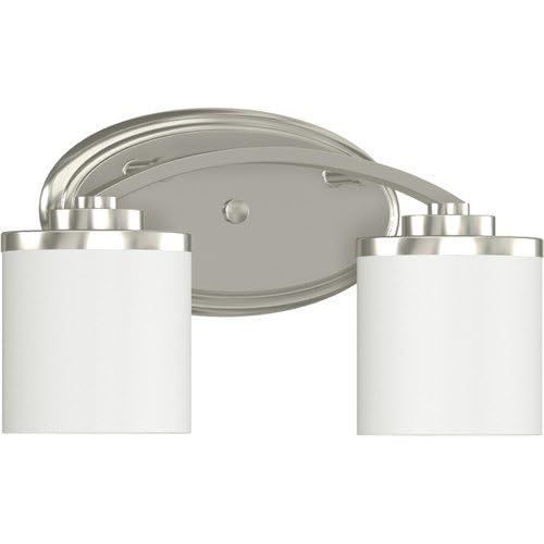  Unknown Monument 2479593 Dual Lamp Brushed Nickel Vanity Fixture