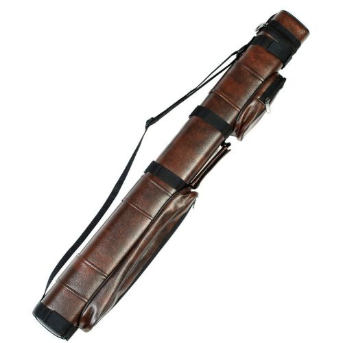  Unknown 3X6 Hard Pool Cue Stick Carry Case Brown Billiard 3 x 6