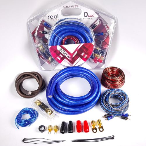  Unknown Gravity GR-KIT0ANLB 0 Gauge Amplifier Installation ANL Kit High Performance RCA Speaker Wire