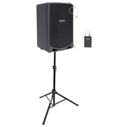  Unknown SAMSON XP106WDE 6 Portable Rechargeable Bluetooth PA DJ Speaker+Headset+Stand