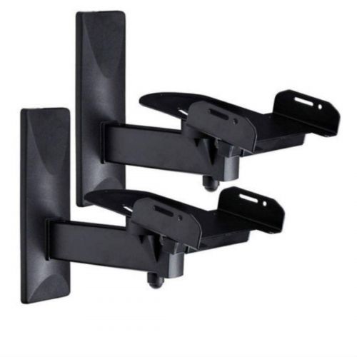  Unknown 2 x Speaker Wall Mount Bracket Tilt Side Clamping Large Bookshelf Surround Sound